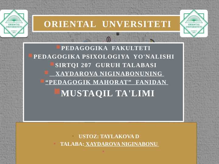 pedagogik qobiliyat pedagogik mahoratning asos