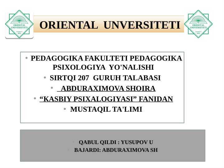 Shaxs qiziqishlari va kasb