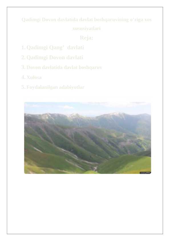 Qadimgi Dоvоn davlatida davlat bоshqaruvining o’ziga хоs хususiyatlari 24