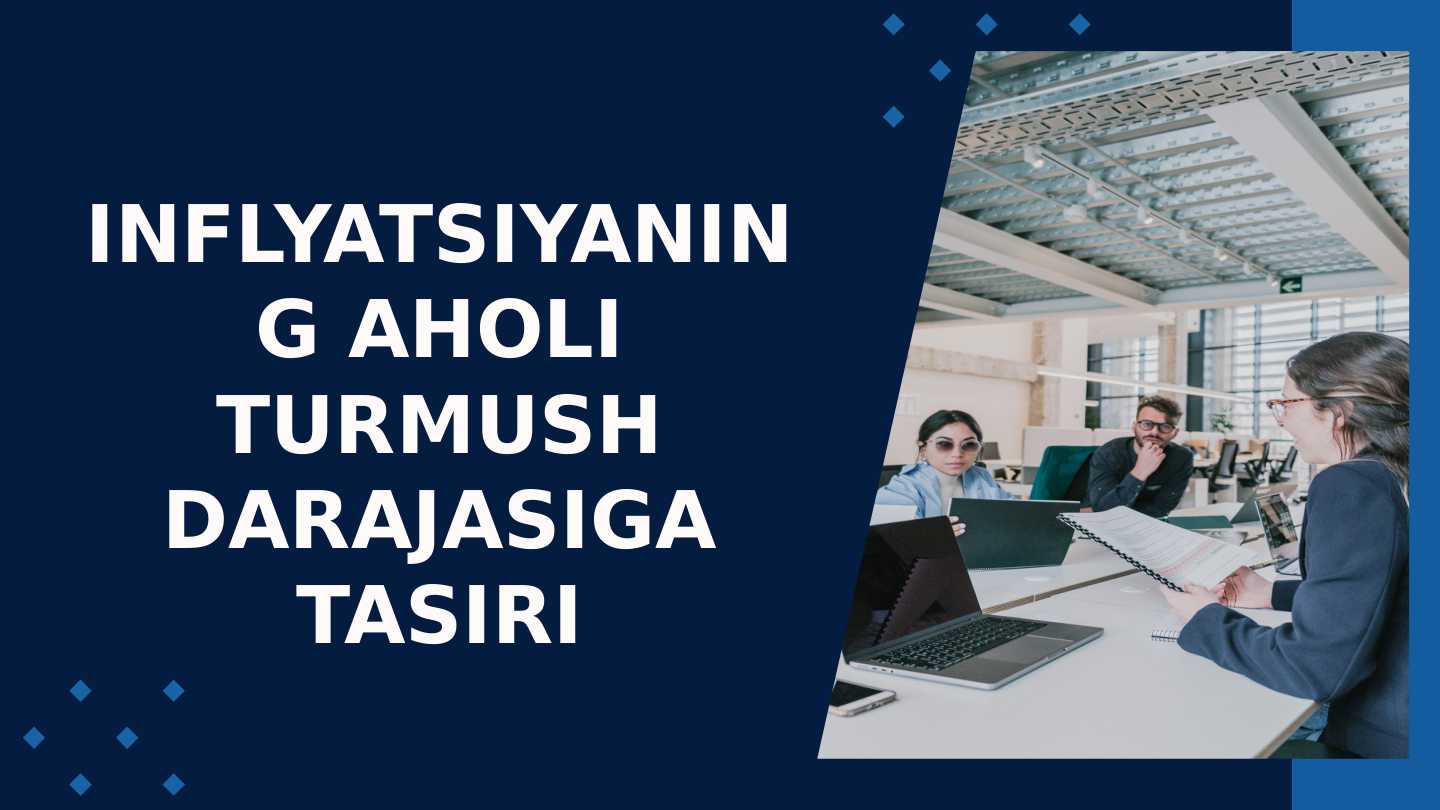 Infltsiyaning aholi turmush tarzima tasiri