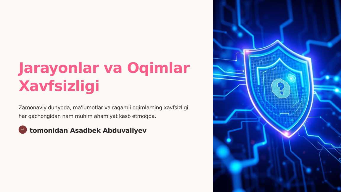 Jarayonlar va oqimlar xavfsizligi