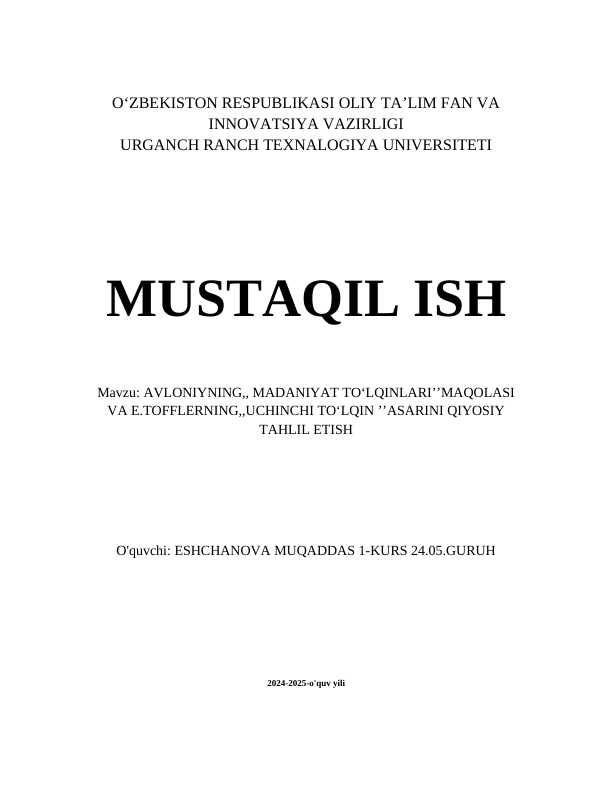 Mustaqil ish