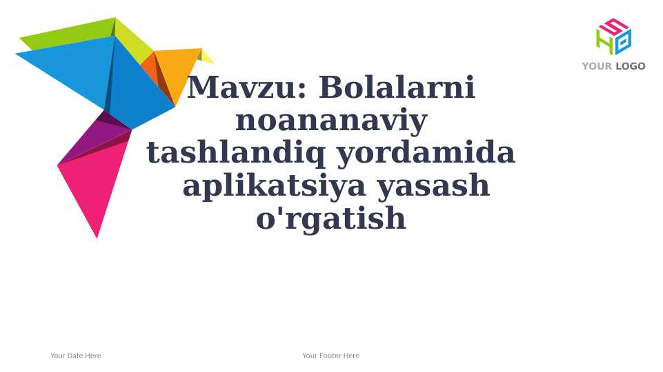 Bolalarni noananaviy tashlandiq yordamida  aplikatsiya yasash o'rgatish