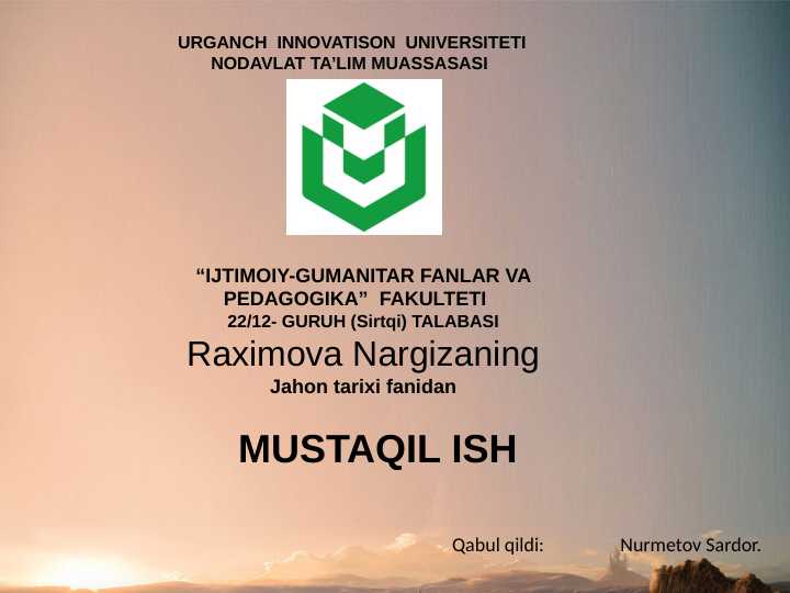 XI-XV srlarda shaharlar va hunarmandchilik sexlari.