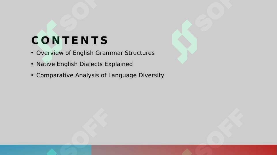 Typological of grammatical system of the English and native English