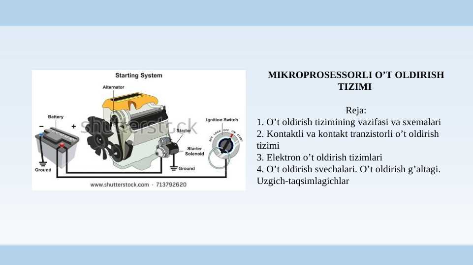 MIKROPROSESSORLI O’T OLDIRISH TIZIMI