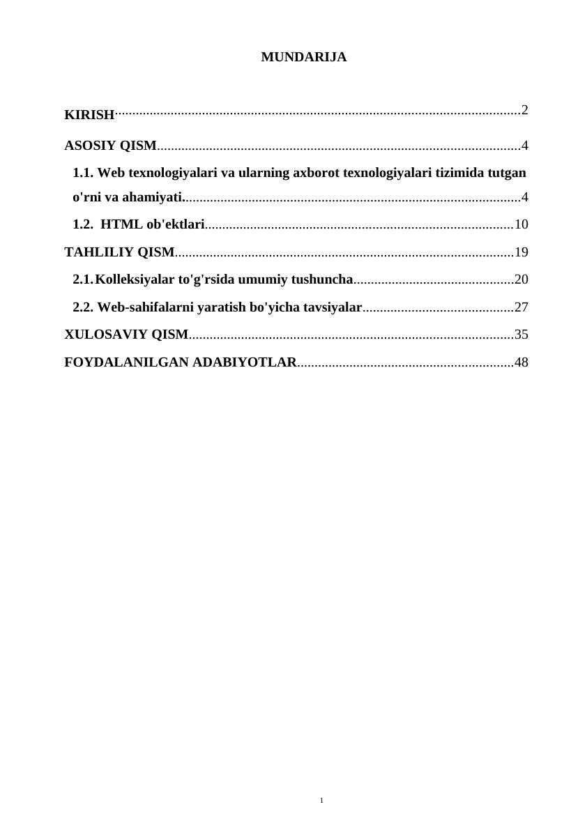 HTML da  skriptlar bilan ishlash