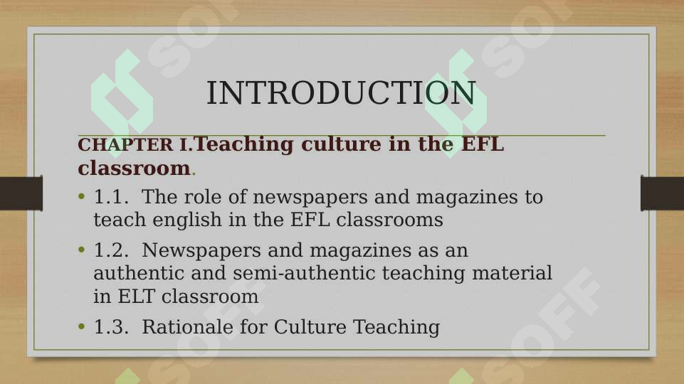 TEACHING CULTURE TO EFL STUDENTS THROUGH NEWSPAPERS AND MEGAZINES.