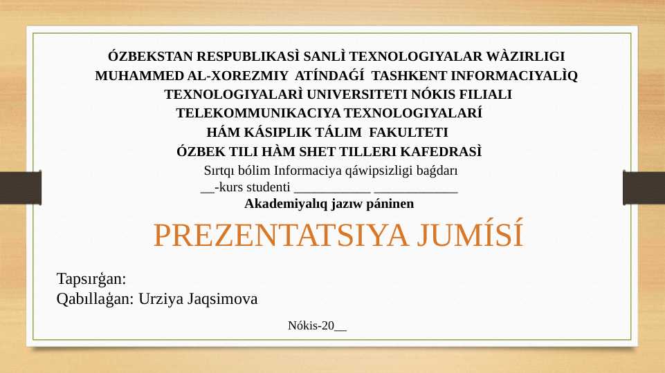 Maqala hám onıń janrları