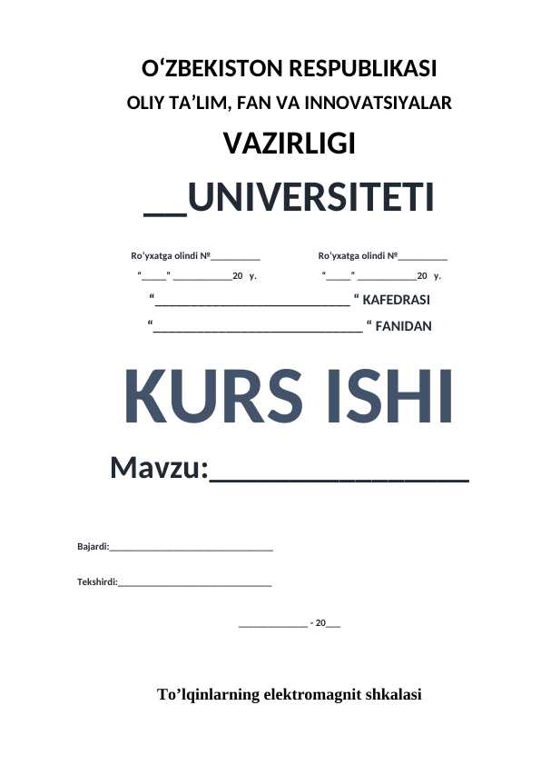 To’lqinlarning elektromagnit shkalasi