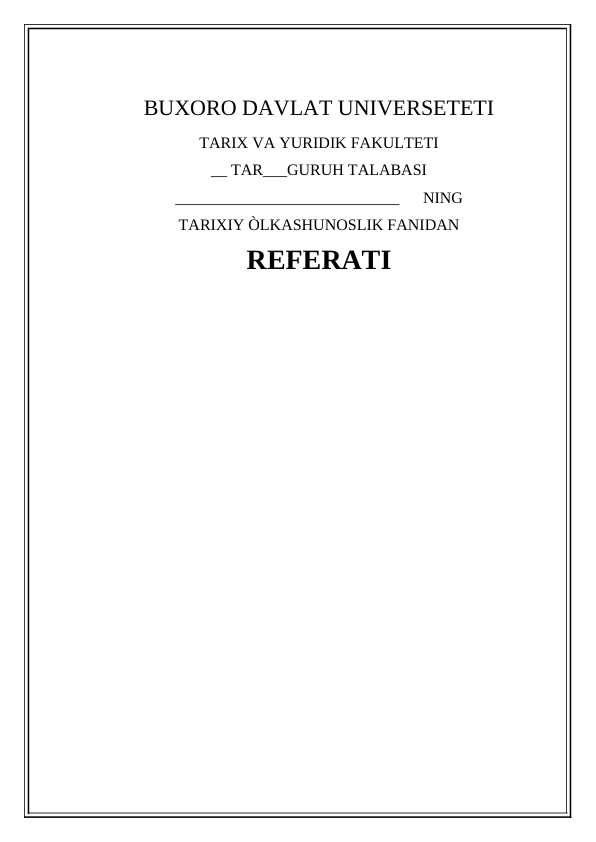 O’RTA ASRLARDA TOSHKENT