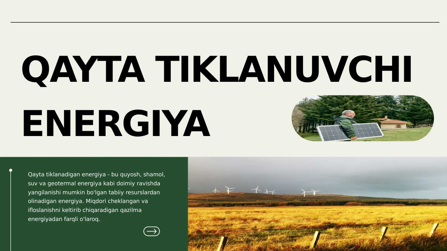 QAYTA TIKLANUVCHI ENERGIYA
