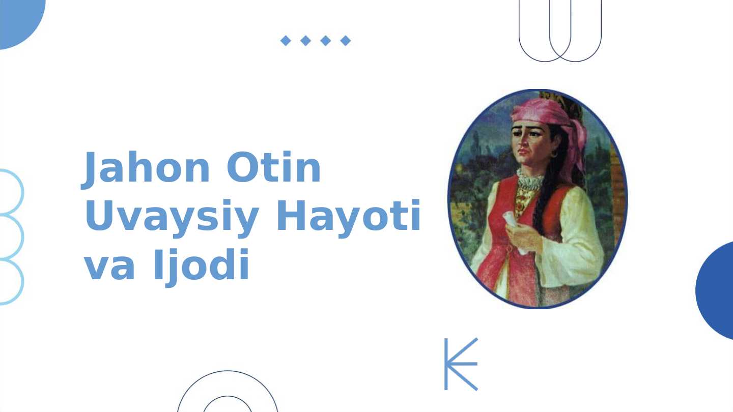 Jahon Otin Uvaysiy Hayoti va Ijodi