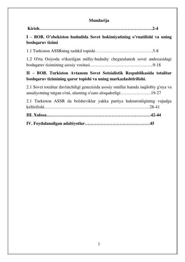 Turkiston ASSRning tashkil topishi