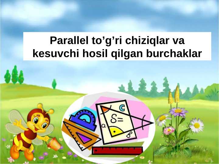 Parallel to’g’ri chiziqlar va kesuvchi hosil qilgan burchaklar