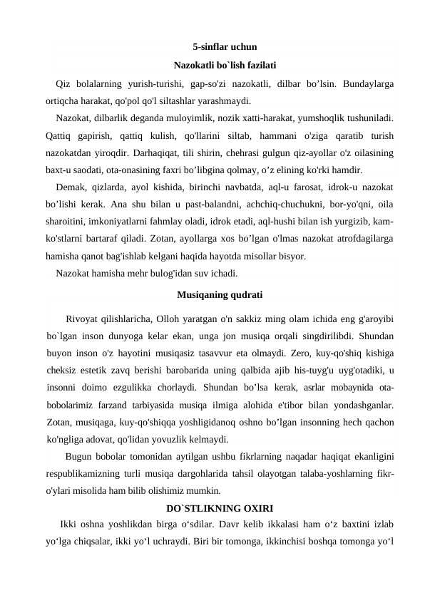 Diktant va bayonlar to`plami