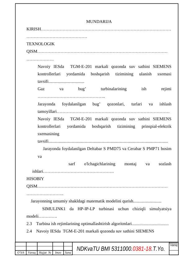 TGM-E-201 markali qozonda suv sathini SIEMENS kontrollerlari yordamida boshqarish tizimi
