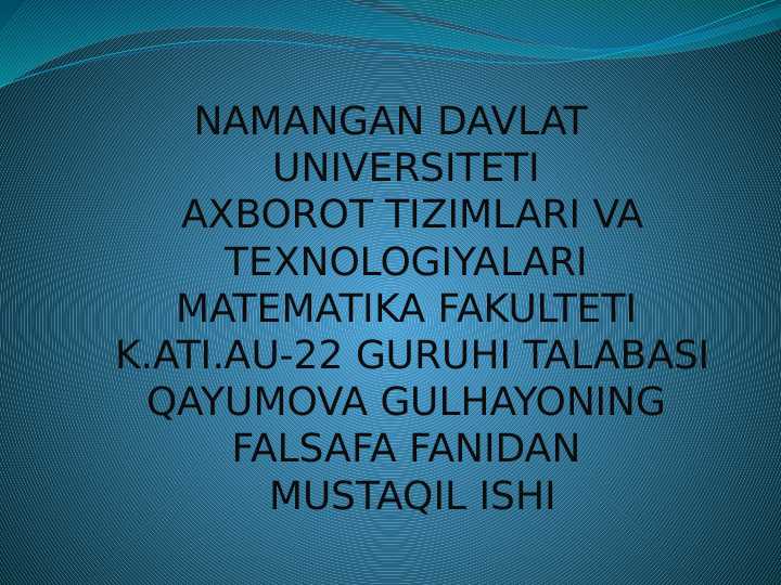 Dunyo xalqlari madaniyatidagi umumiylik va farqlar pptx