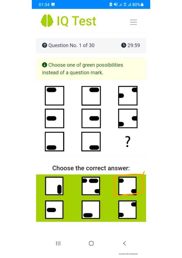 argos IQ test javoblari 2024-2025