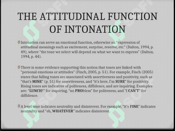INTONATION AND ITS FUNCTIONS