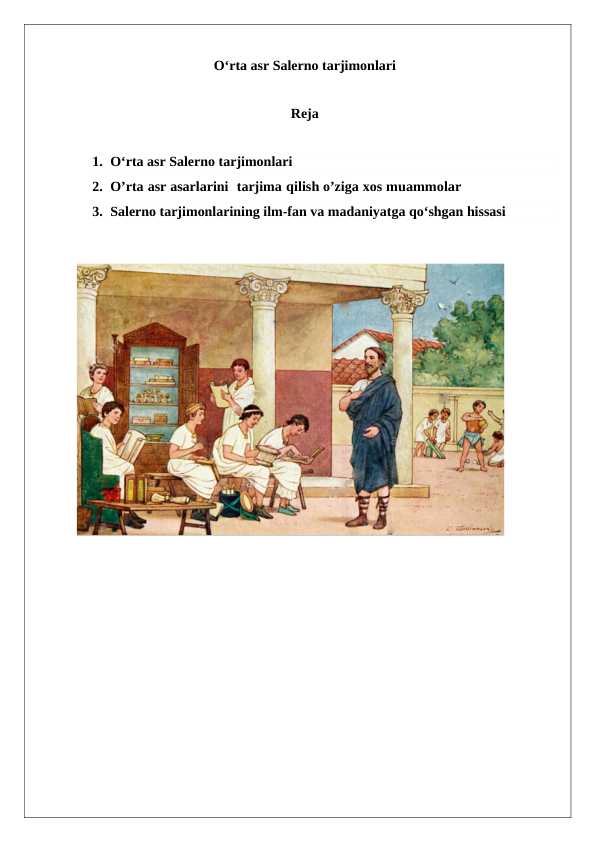 Oʻrta asr Salerno tarjimonlari