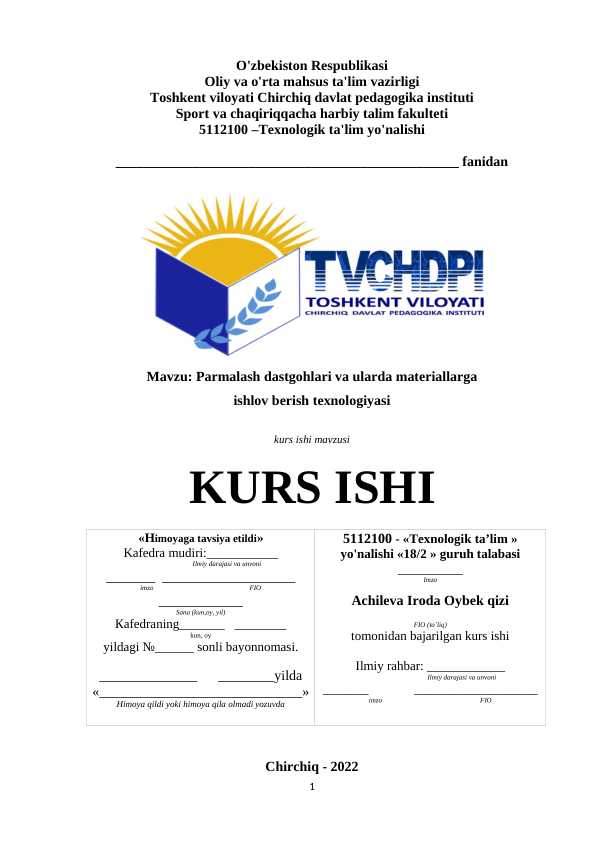 Parmalash dastgohlari va ularda materiallarga ishlov berish   texnologiyasi (2)