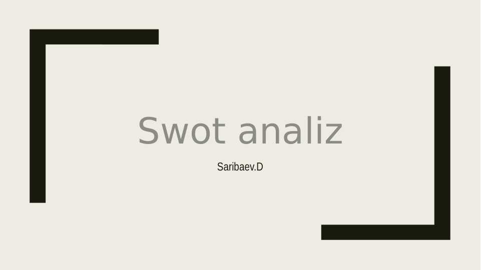 Swot analiz qoraqalpoqsha