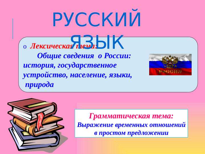 Общие сведения  о России:  история, государственное  устройство, население, языки,  природа
