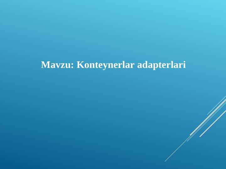 Konteynerlar adapterlari