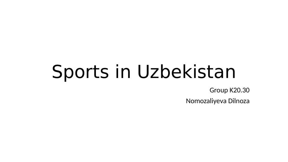 Sports in Uzbekistan