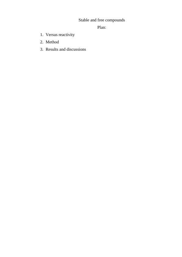 Stable and free compounds