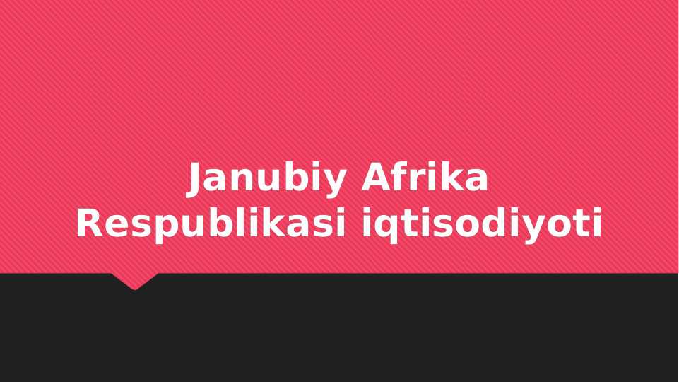 Janubiy Afrika Respublikasi iqtisodiyoti