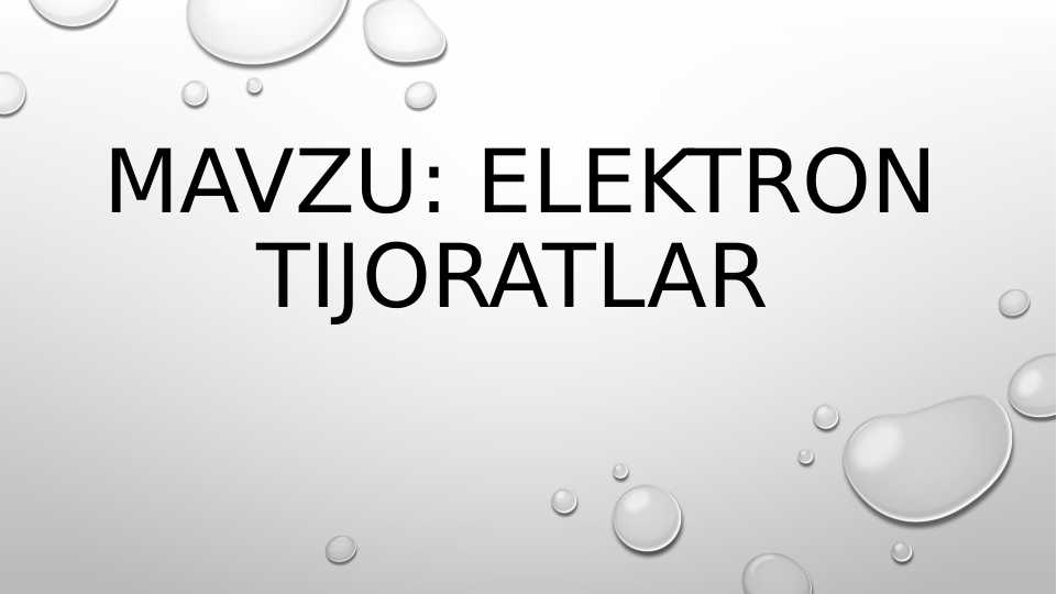 Elektron tijoratlar
