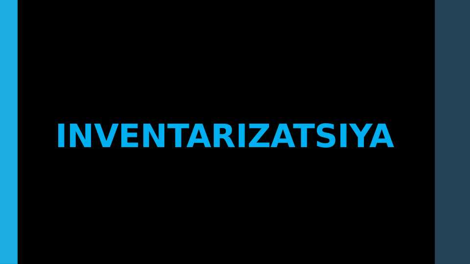 INVENTARIZATSIYA