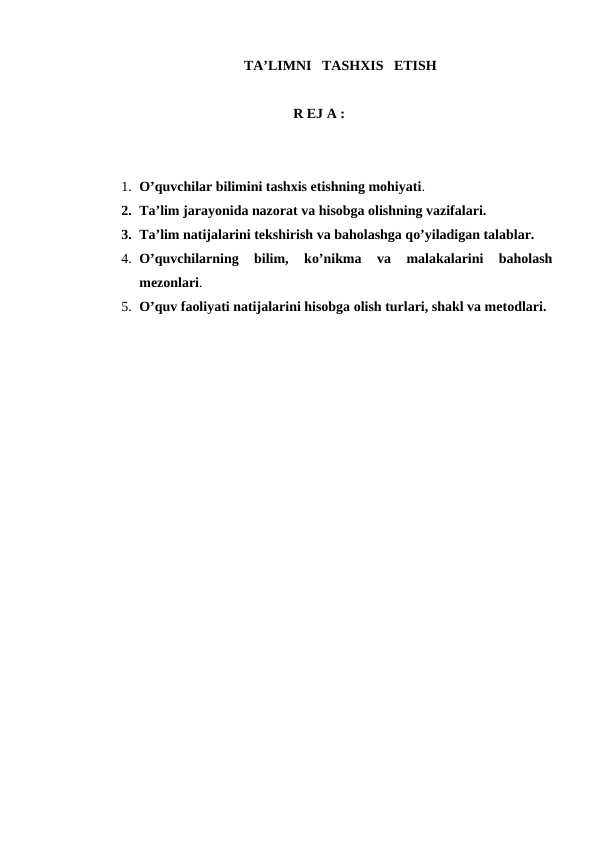 TA’LIMNI   TASHXIS   ETISH