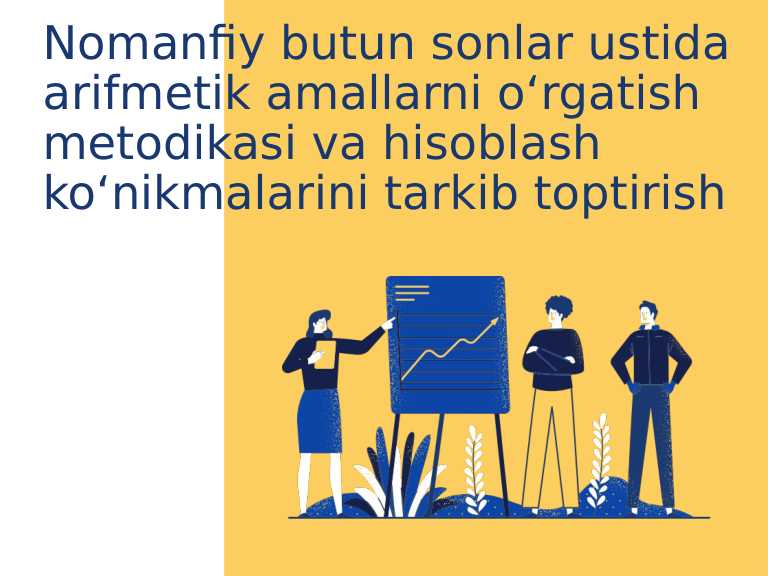 Nomanfiy butun sonlar ichida arifmetik amallar