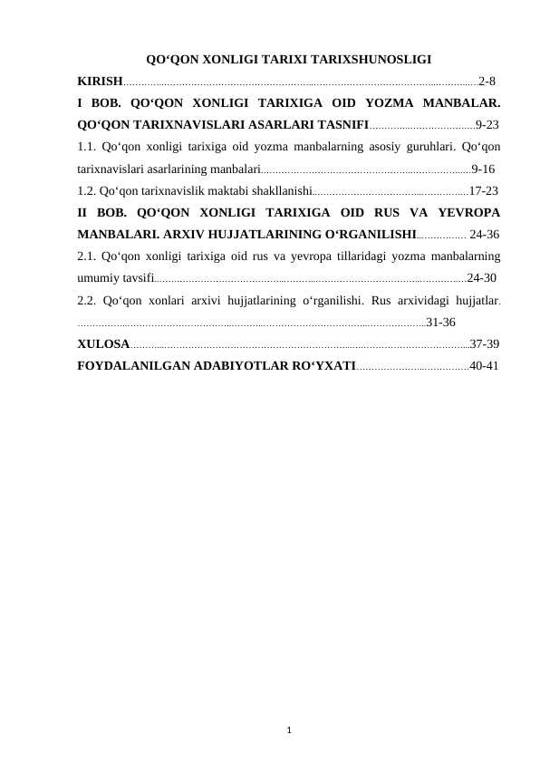 QO‘QON XONLIGI TARIXI TARIXSHUNOSLIGI