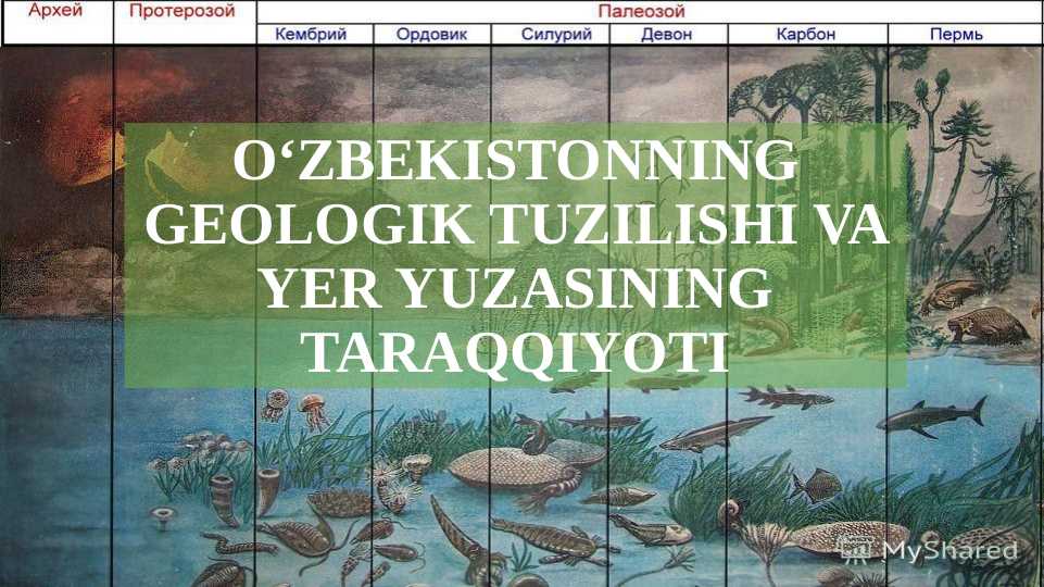 O‘ZBEKISTONNING GEOLOGIK TUZILISHI VA YER YUZASININGTARAQQIYOTI