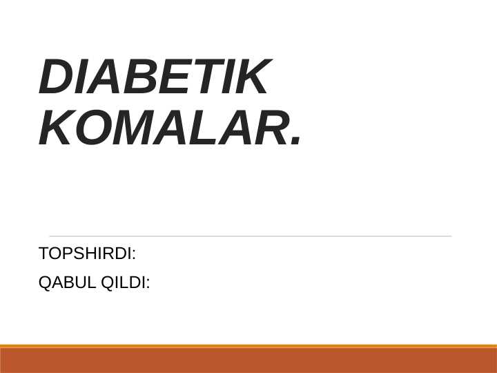 Diabetik Koma ppt