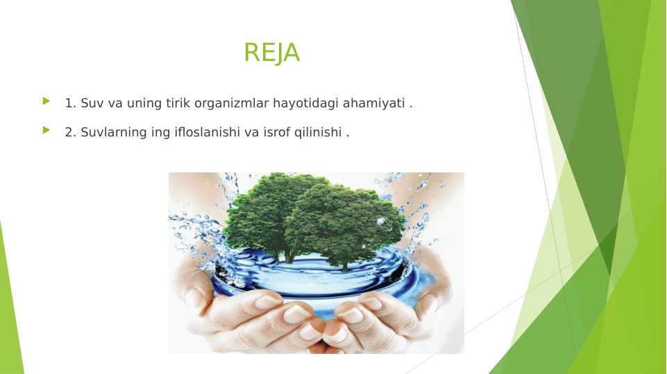 Ichimlik suvini sifatini yaxshilashni asosiy usulari