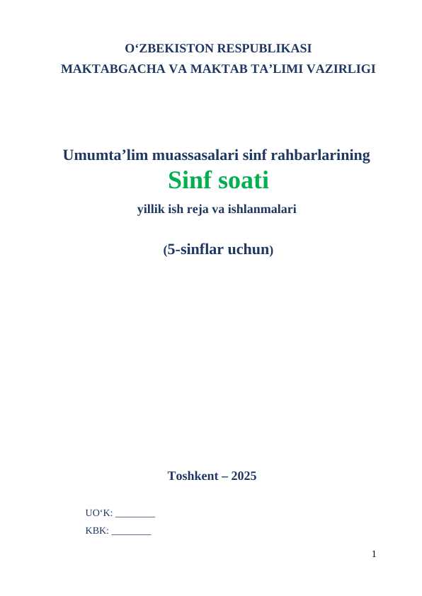 5-sinf soati yangisi