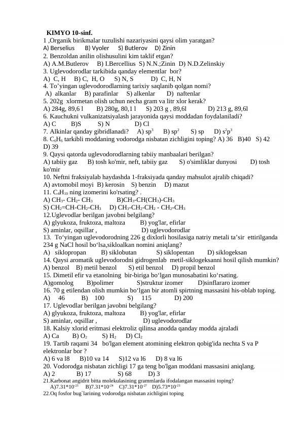 10-sinf.kimyo test.doc
