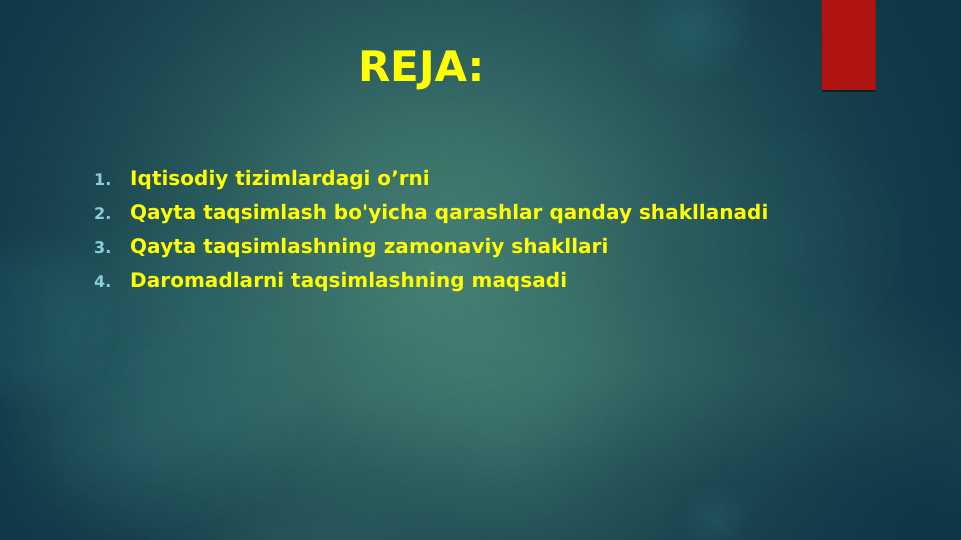 Daromadni qayta taqsimlash, boylik va iqtisodiy siyosat
