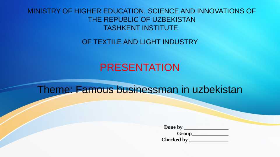 Famous businessman in uzbekistan