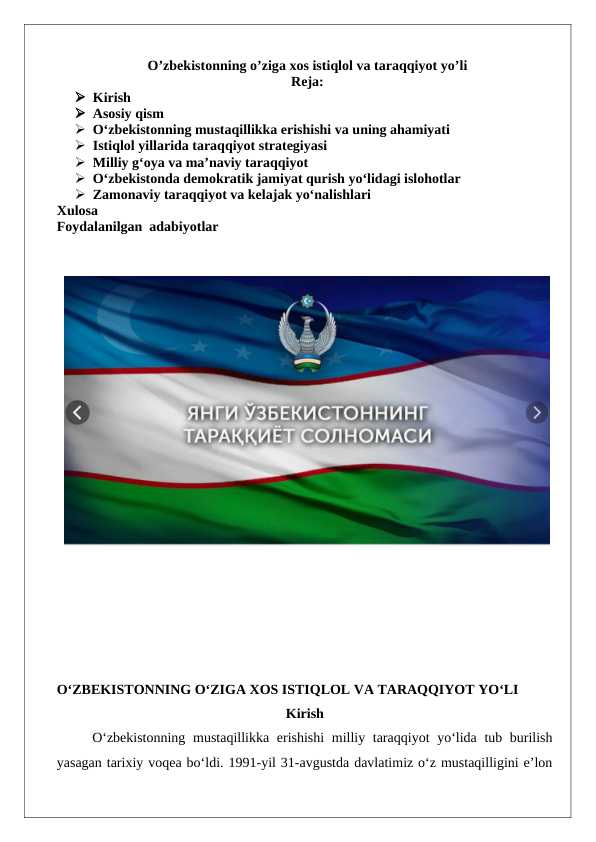 O’zbekistonning_o’ziga_xos_istiqlol_va_taraqqiyot_yo’li_