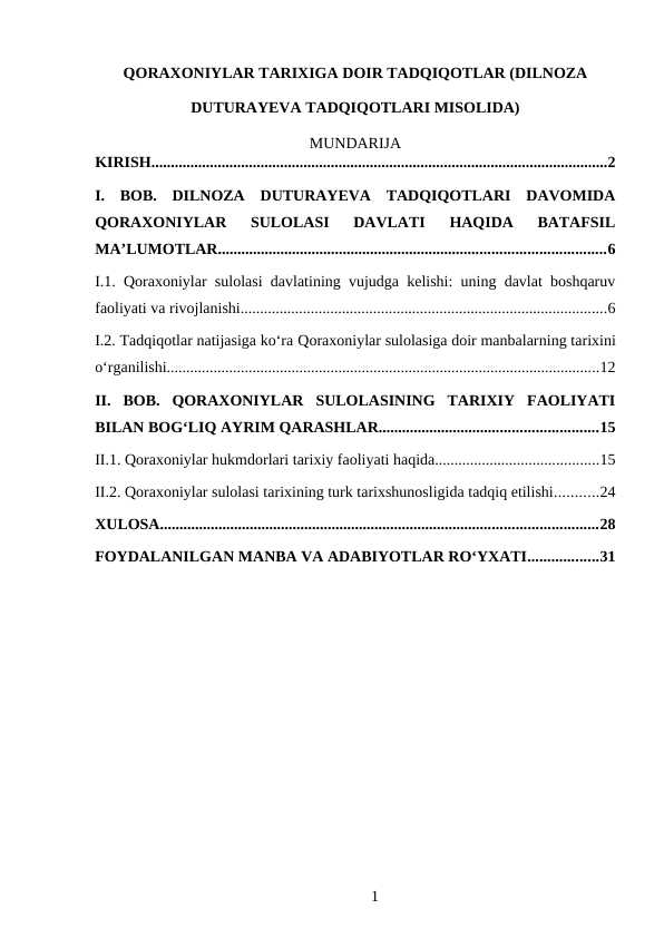 QORAXONIYLAR_TARIXIGA_DOIR_TADQIQOTLAR_DILNOZA_DUTURAYEVA_TADQIQOTLARI