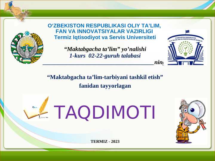 Maktabgacha ta’lim tashkiloti va oila hamkorligi-2