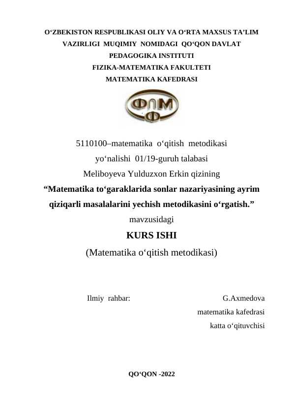 Kurs ishi