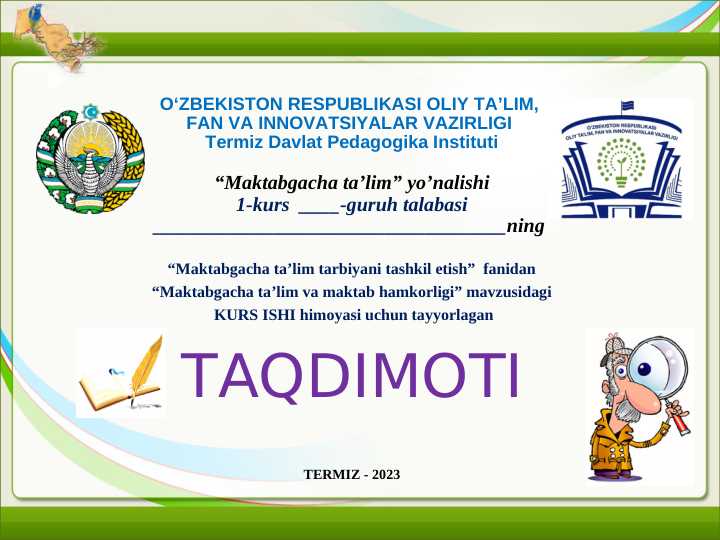 Maktabgacha taʼlim va maktab hamkorligi-1