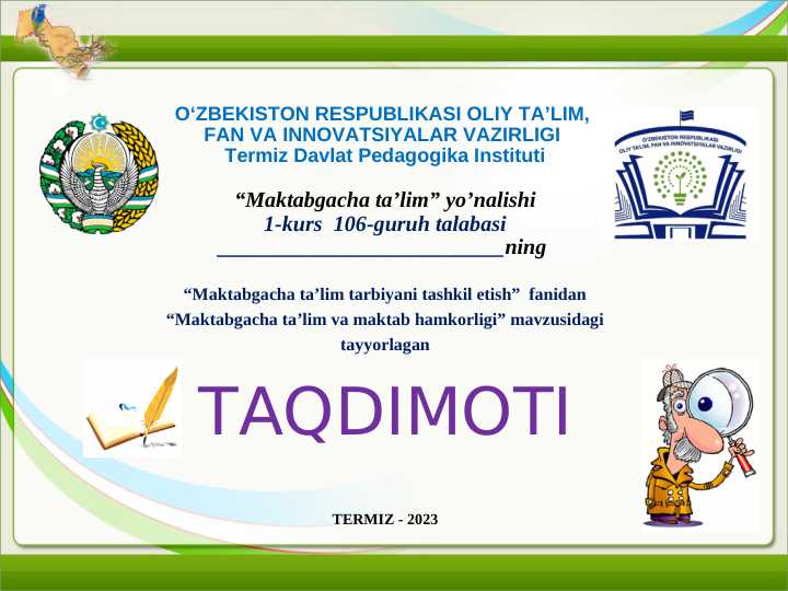Maktabgacha taʼlim va maktab hamkorligi-2